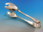 Borgia by Buccellati Italy Sterling Silver Ice / Salad Serving Tongs Pierced 8"