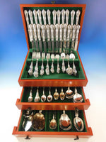 Les Cinq Fleurs by Reed & Barton Sterling Silver Flatware Set Service 145 pcs