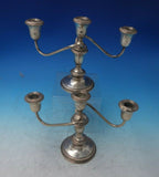 Gadroon by Schweitzer Silver Co Sterling Silver Candelabra Pair c.1940 (#5842)