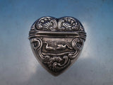 European Sterling Silver Vinaigrette Heart Shaped w/ Swans Fish Pierced (#6737)