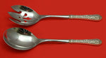 Bridal Bouquet by Alvin Sterling Silver Salad Serving Set 2pc HHWS  Custom Made