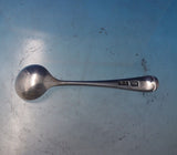 HA English Victorian Cut Crystal Salt Cellar Sterling Silver Salt Spoon (#5547)