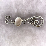 George Shiebler Sterling Pin with Moonstone #1773 (#J5429)