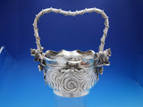 Number 41 by Meriden Silverplate Basket with Squirrel with Applied Roses (#4504)