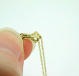 Retro 14k Yellow Gold Lavaliere Pendant with Rose Gold Flower (#J4328)