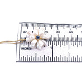 14k Yellow Gold Freshwater Pearls and Sapphire Daisy Pendant Jewelry (#J4957)