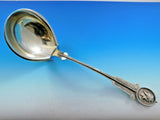 Medallion by Wood & Hughes Sterling Silver Soup Serving Ladle Gold Washed 14"