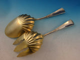 Cupid by Shiebler Sterling Silver Salad Serving Set 2pc Bright Cut GW 9 1/4"
