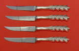 Crest of Arden by Tuttle Sterling Silver Steak Knife Set 4pc HHWS  Custom 8 1/2"