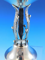 Fina Sterling Silver Compote Raised #307 Modern Beaded (#2391)