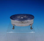 William Comyns English Sterling Silver Jewelry Box w/Velvet Wood Cherubs (#3813)