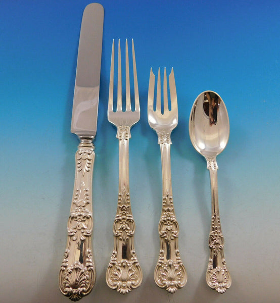 English King by Tiffany & Co Sterling Silver Flatware Set Service 48 pcs Dinner