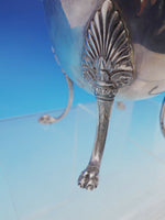 French Sterling Silver Egyptian Revival Style Sugar Bowl With Lion Feet (#4599)