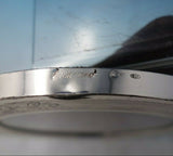 Carlo Marchi Italian Sterling Silver Picture Frame Round BC with Flowers (#5716)