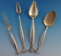 Sandringham by Shiebler Sterling Silver Huge Flatware Set In Fitted Box "B" Mono