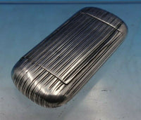 JR John Reily English Sterling Silver Box Hinged Lid GW Parallel Lines (#6608)