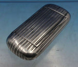 JR John Reily English Sterling Silver Box Hinged Lid GW Parallel Lines (#6608)