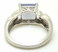 14k Gold Blue-Grey Genuine Natural Chalcedony Ring with Diamonds (#J3558)