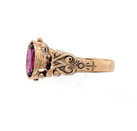 10k Yellow Gold 1.26ct Grape Genuine Natural Garnet Ring Size 5.25 (#J6143)