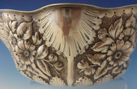Repousse by Whiting Sterling Silver Fruit Bowl with Floral & Shell Design #0083