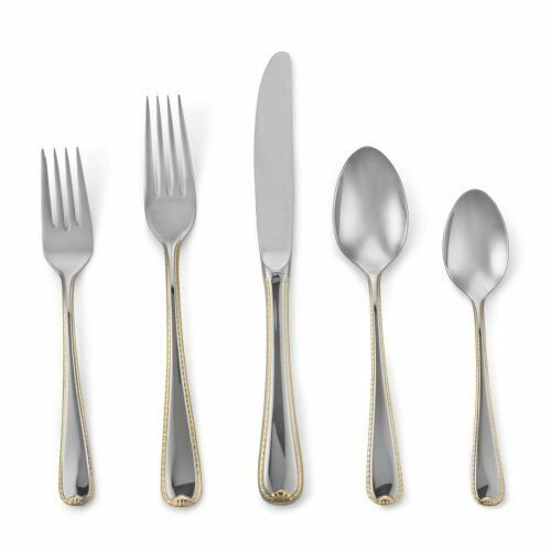 Golden Ribbon Edge by Gorham Stainless Steel Flatware Set Service