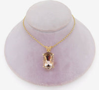 14k Gold Pendant with 11ct Champagne Genuine Natural Smoky Quartz (#J3978)
