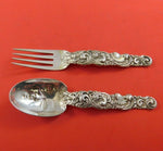 Whiting Sterling Silver Junior Set / Youth Set 2-Piece with Face in Spoon Bowl