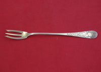 Acid Etched by Whiting Sterling Silver Cocktail Fork w/ crab 6"