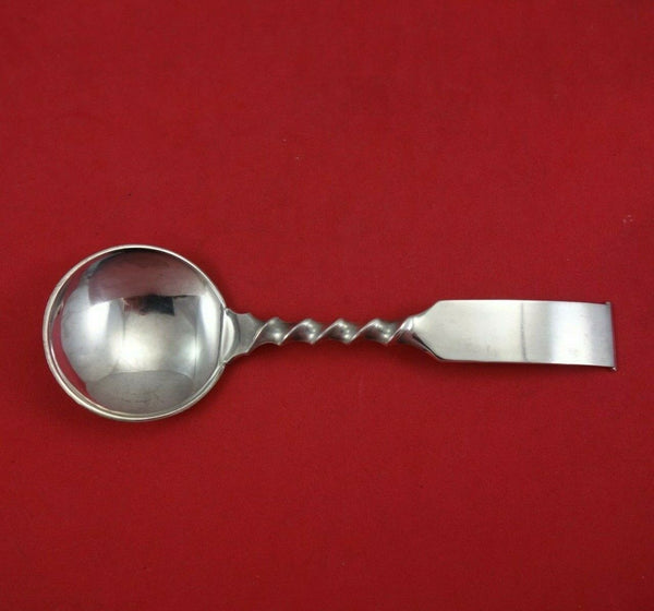 Norwegian Sterling Silver Condiment Spoon with Twist Handle 5 3/4" Serving