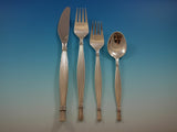 Gitte by O Mogensen Danish Sterling Silver Flatware Set 12 Modernism 81 pcs