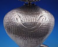 Sterling Silver Candle Holder Cobra Design w/ Red Eyes 8 1/2" x 5 1/4" (#6906)