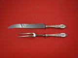 Rose Point by Wallace Sterling Silver Roast Carving Set 2pc