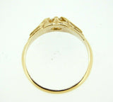 14k Yellow Gold Victorian Belcher .25ct Genuine Natural Diamond Ring (#J749)