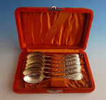 Palm by Frank Whiting Sterling Silver Coffee Spoon Set of Six In Fitted Box