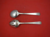 Novick Chicago Illinois Sterling Silver Salad Serving Set 2-pc Mono "L" 9 3/4"
