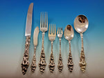 Les Six Fleurs Reed & Barton Sterling Silver Flatware Set Service 85 pcs Dinner