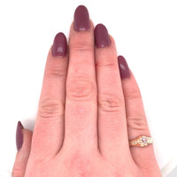 10k Rose Gold Victorian Rose Cut Genuine Natural Diamond Ring (#J5653)