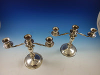 Boardman Sterling Silver Candelabra Pair 3-Light #872 11 1/2" Tall (#3927)