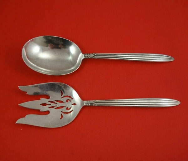 Jubilee by Reed and Barton Sterling Silver Salad Serving Set 2pc AS Orig 9 1/4"
