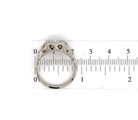 18k White Gold Art Deco Men's Diamond and Sapphire Ring Jewelry (#J5593)