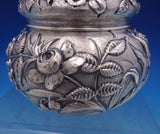 Repousse by R and S Sterling Silver Powder Jar 3 1/4" x 4 1/4" 7.3 ozt. (#7032)