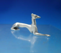 Sterling Silver Paperweight "Whippet" Dog 1" x 2 1/2" 1 ozt. circa 1940 (#5903)