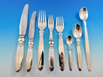 Cactus by Georg Jensen Danish Sterling Silver Flatware Set for 6 Service 52 Pcs