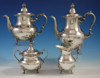 Strasbourg by Gorham Sterling Silver Tea Set 4pc Scrolly Design Fancy (#0654)