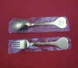 Christmas by A. Michelsen Sterling Silver Fork and Spoon Set 2pc 1978 Solstice