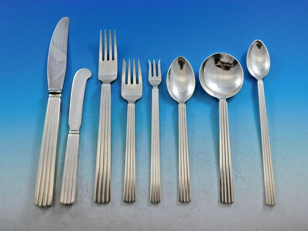 Bernadotte by Georg Jensen Sterling Silver Flatware Set Service 72 pcs Dinner