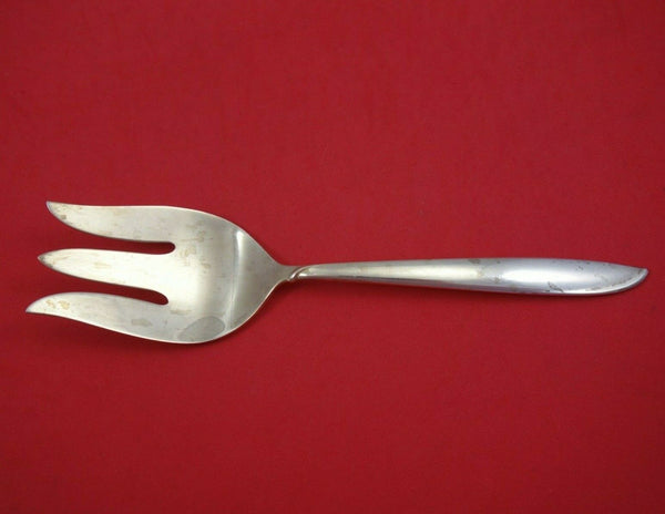 Silver Rhythm by International Sterling Silver Cold Meat Fork Large 9" Serving