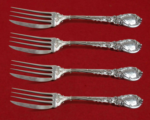 La Parisienne by Reed and Barton Sterling Silver Fish Fork Set 4pc AS Custom 7"