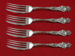 Irian by Wallace Sterling Silver Fish Fork Set 4pc AS Custom Made 7"