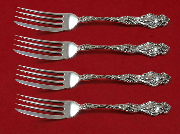 Irian by Wallace Sterling Silver Fish Fork Set 4pc AS Custom Made 7"